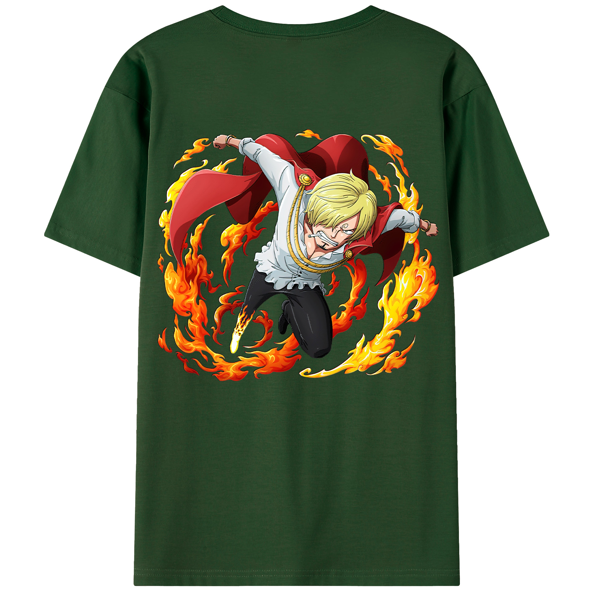 ワンピース サンジ ONE PIECE Sanji 綿100％半袖Tシャツ（背面プリント）
